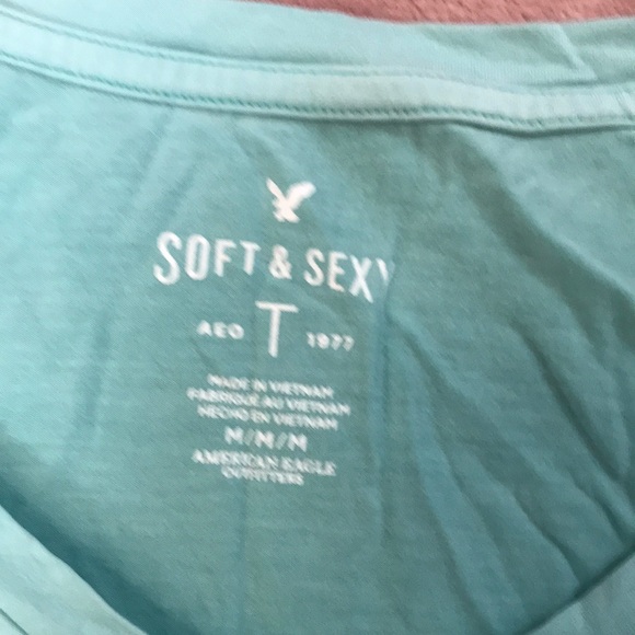 Blue American Eagle Soft and Sexy Tee - Picture 2 of 2